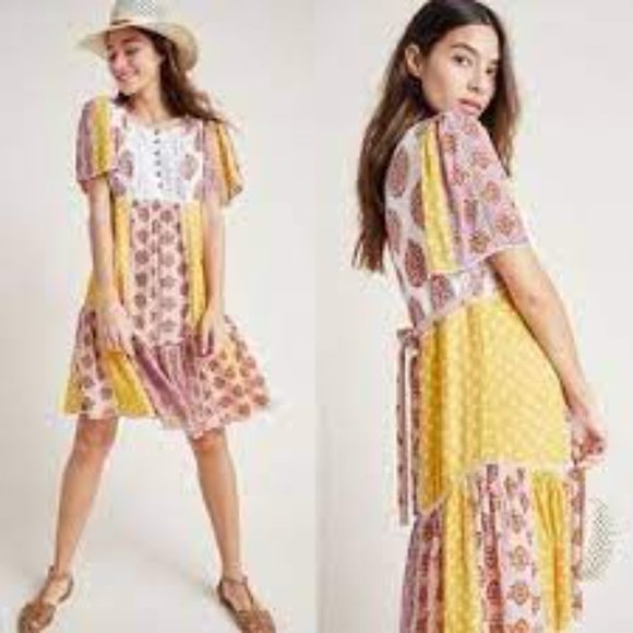 Anthropologie Dresses & Skirts - Anthropologie Melody Patchwork Dress. Size 2